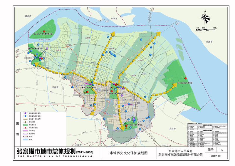 房产讨论 张家港市城市总体规划(2011-2030)      规划形成"六区三带"