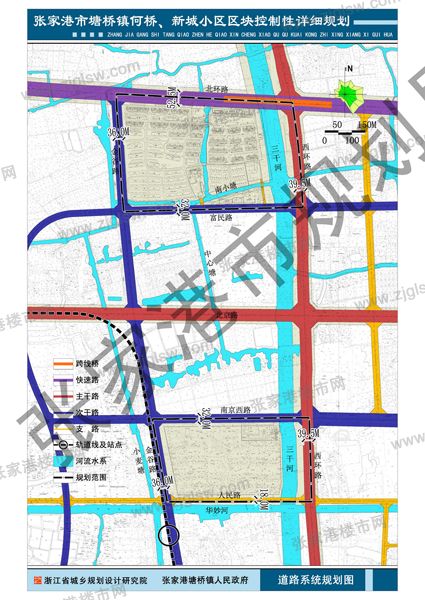 张家港市塘桥镇何桥,新城小区地块块控制性详细规划公示